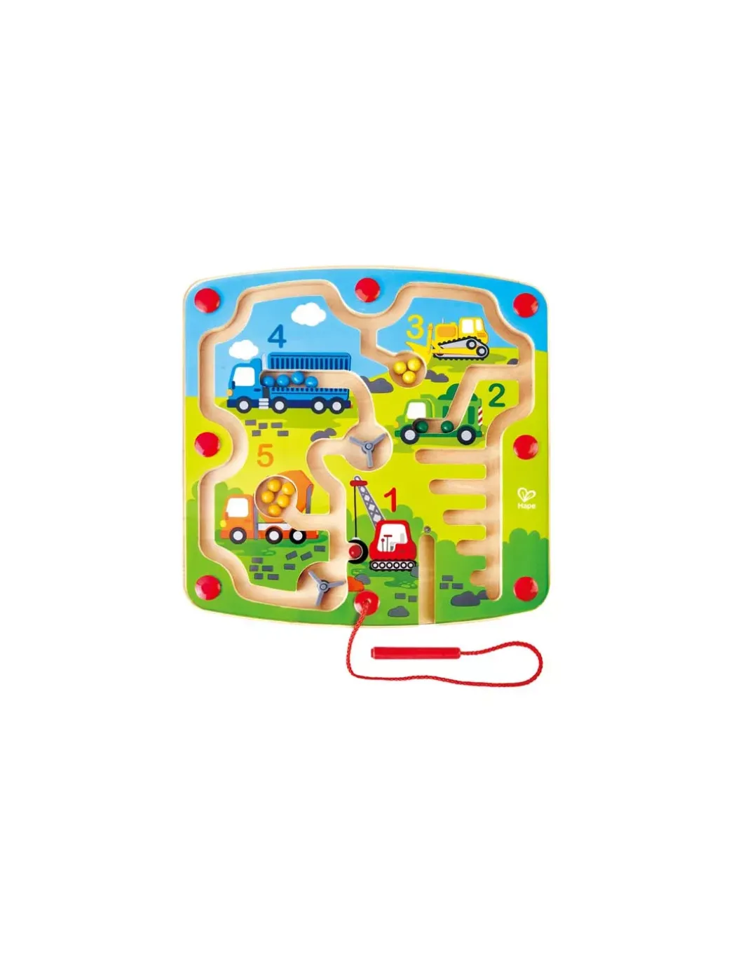 Labyrinthe magnétique construction et chiffres - Hape