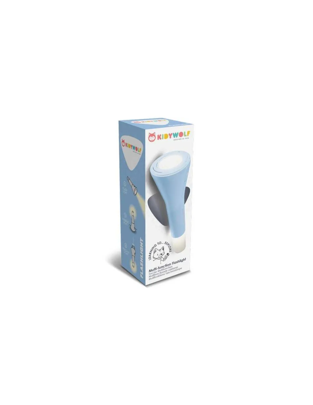 Lampe de poche bleu multi-fonction Kidytorche - Kidywolf