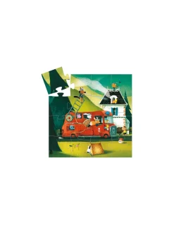 Le camion de pompier puzzle 16 pièces - Djeco