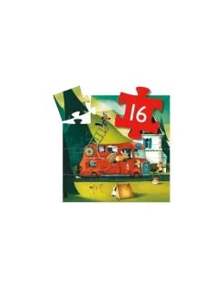 Le camion de pompier puzzle 16 pièces - Djeco