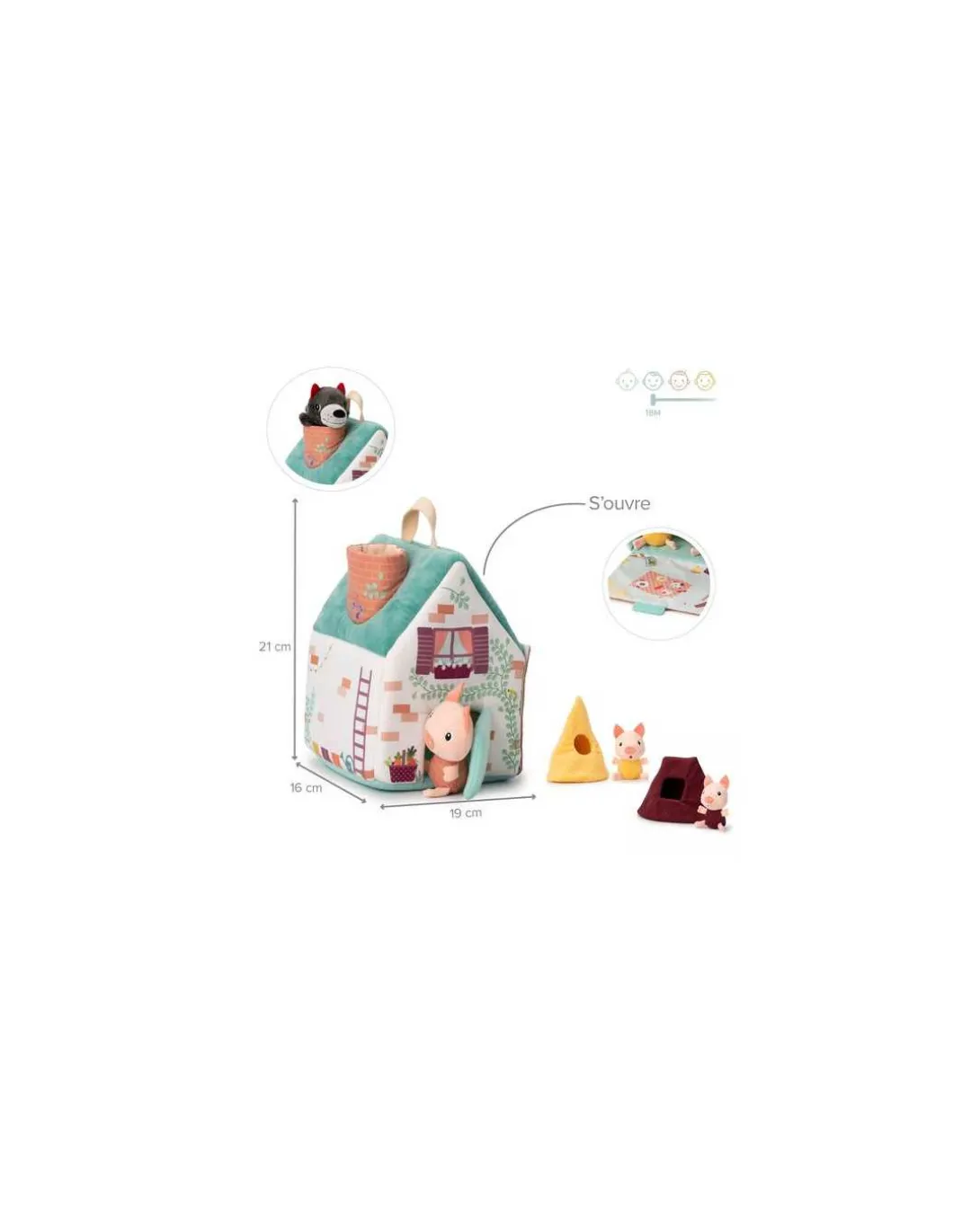 Les maisons du loup et des 3 petits cochons - Lilliputiens