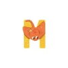 Lettre M jaune en bois - Moulin Roty