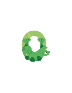 Lettre O vert en bois - Moulin Roty