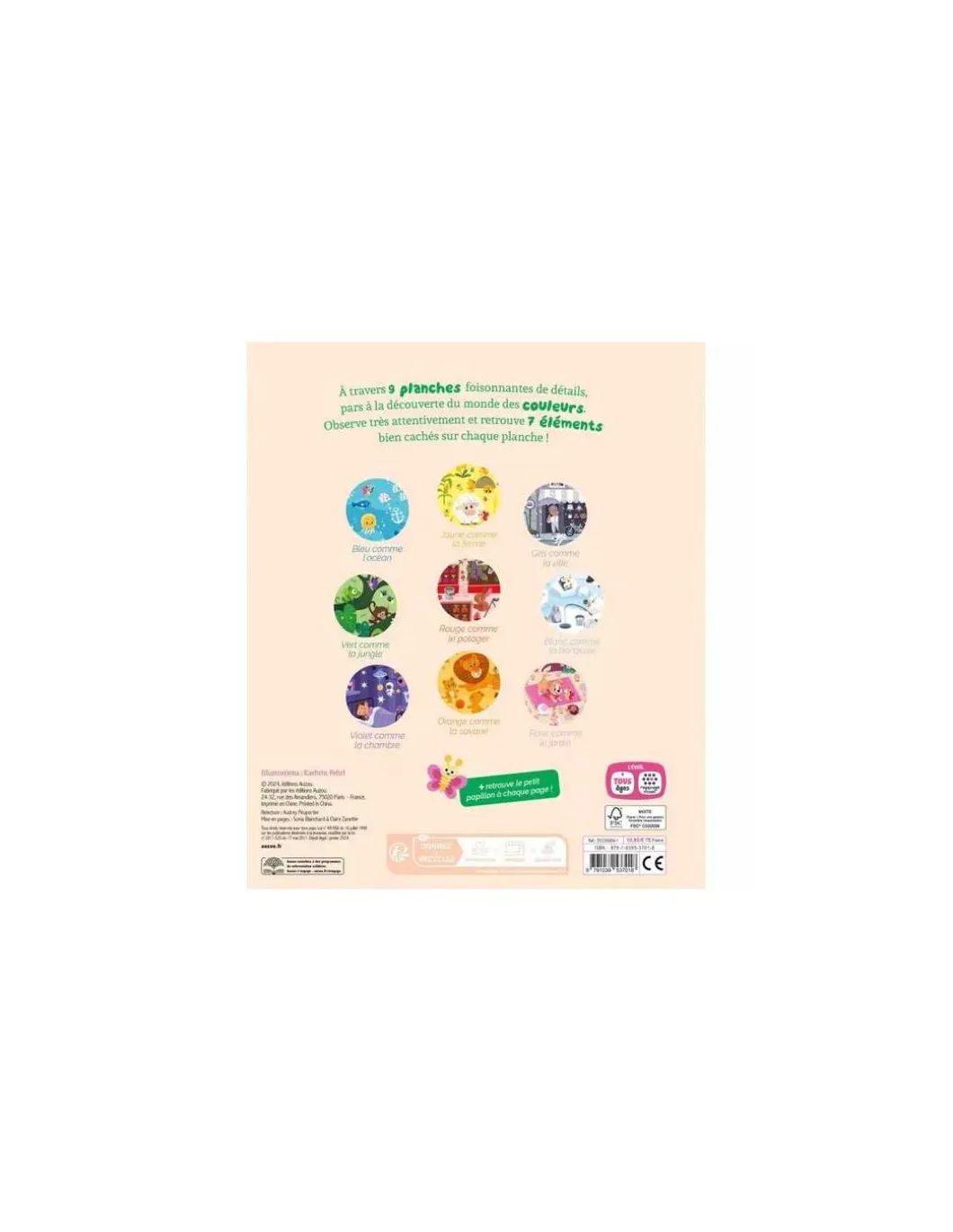 Livre Cherche et trouve des tout-petits Les couleurs - Auzou