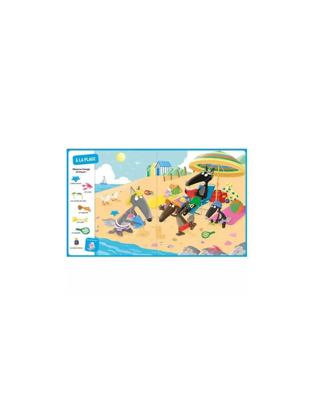 Livre Cherche et trouve des tout-petits P'tit Loup vive les vacances - Auzou