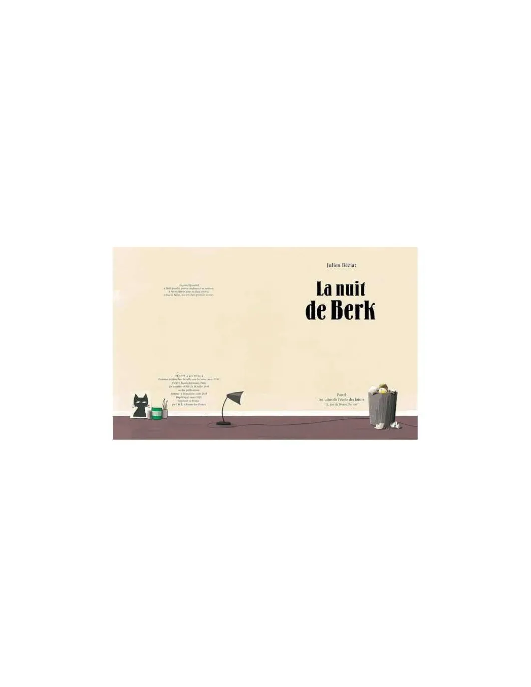 Livre La nuit de Berk - L'école des loisirs