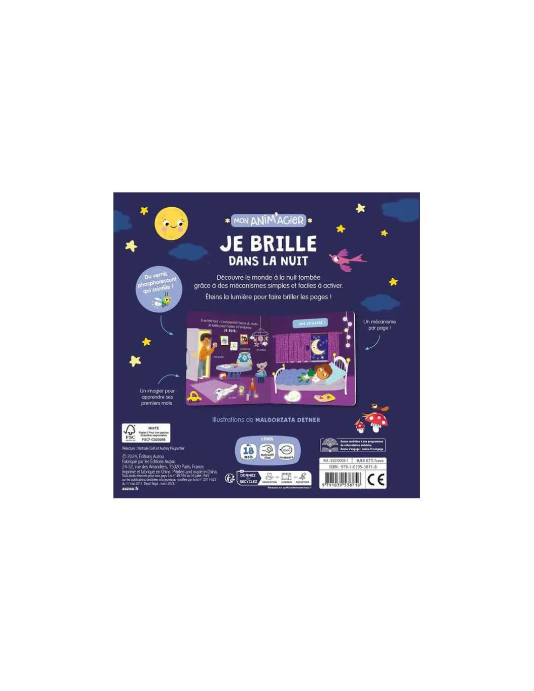 Livre Mon Anim'agier je brille dans la nuit - Auzou