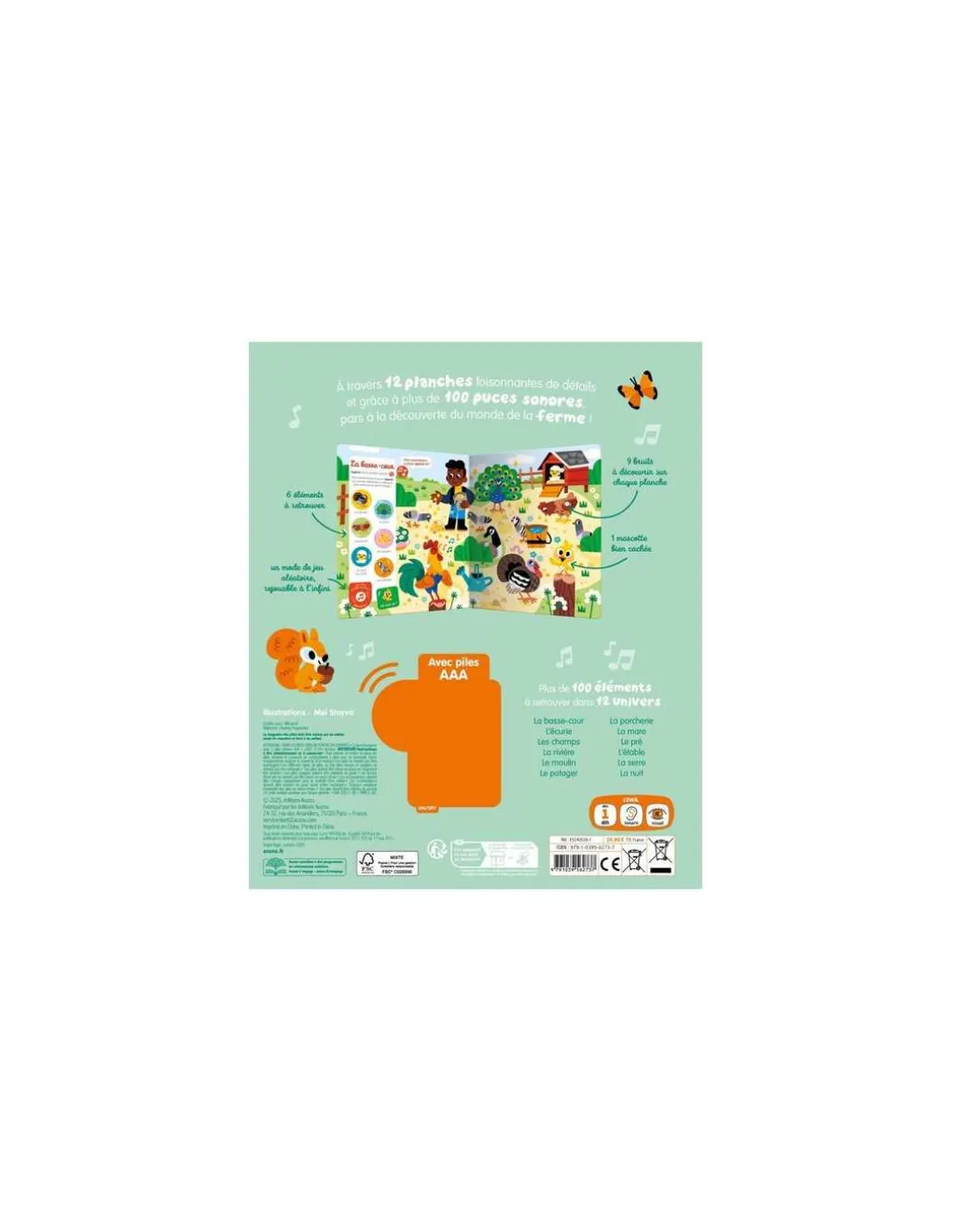 Livre sonore Cherche et trouve des tout-petits La ferme - Auzou