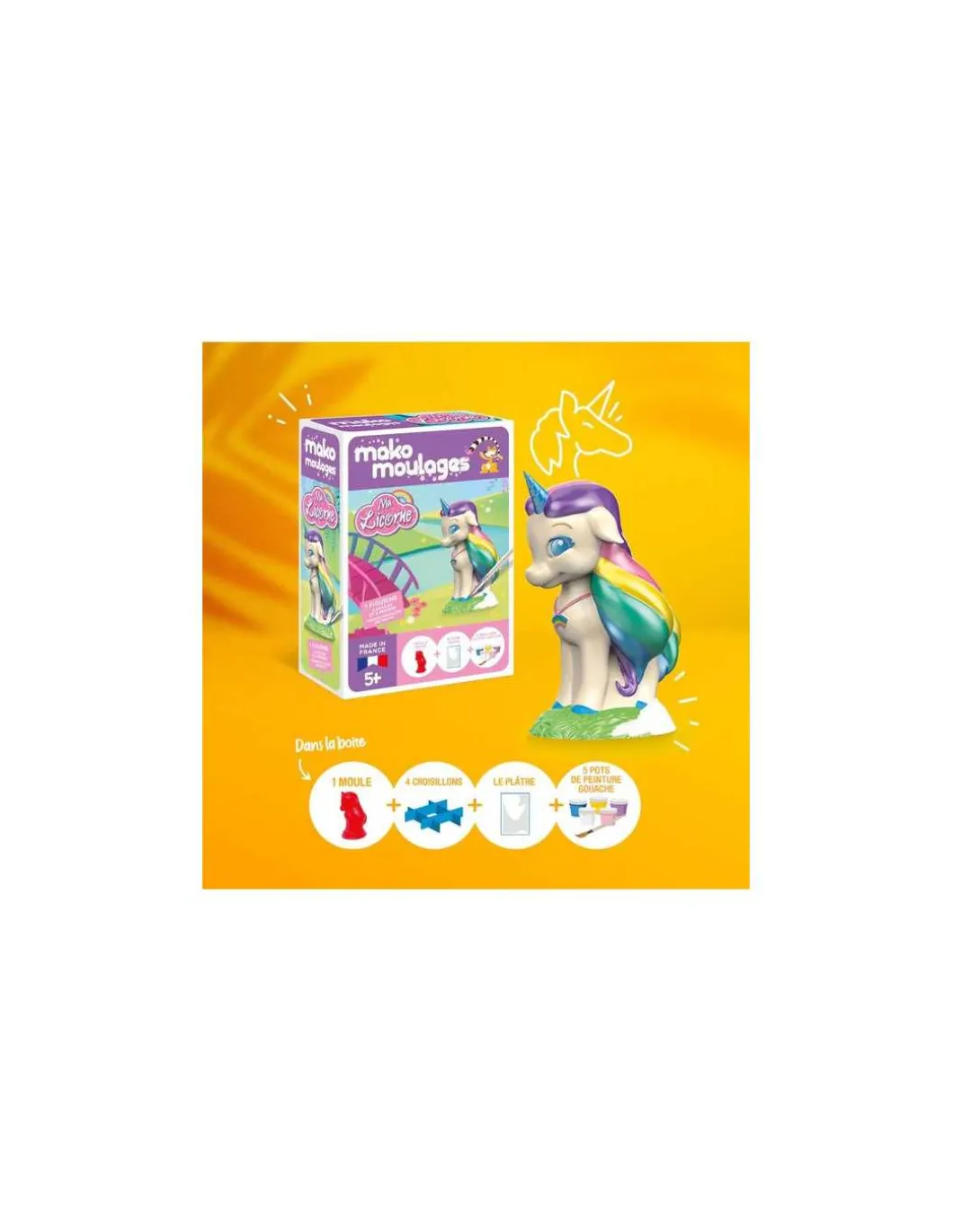 Ma licorne Arc-en-ciel - Mako Moulages