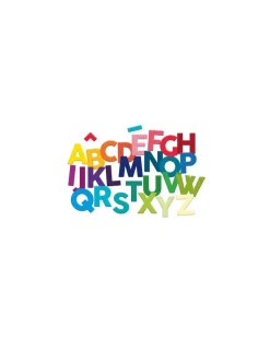 Magnets alphabet majuscules bois 77 pièces - Vilac