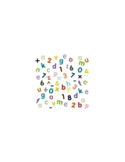 Magnets bois 80 lettres minuscules et chiffres - Jeujura
