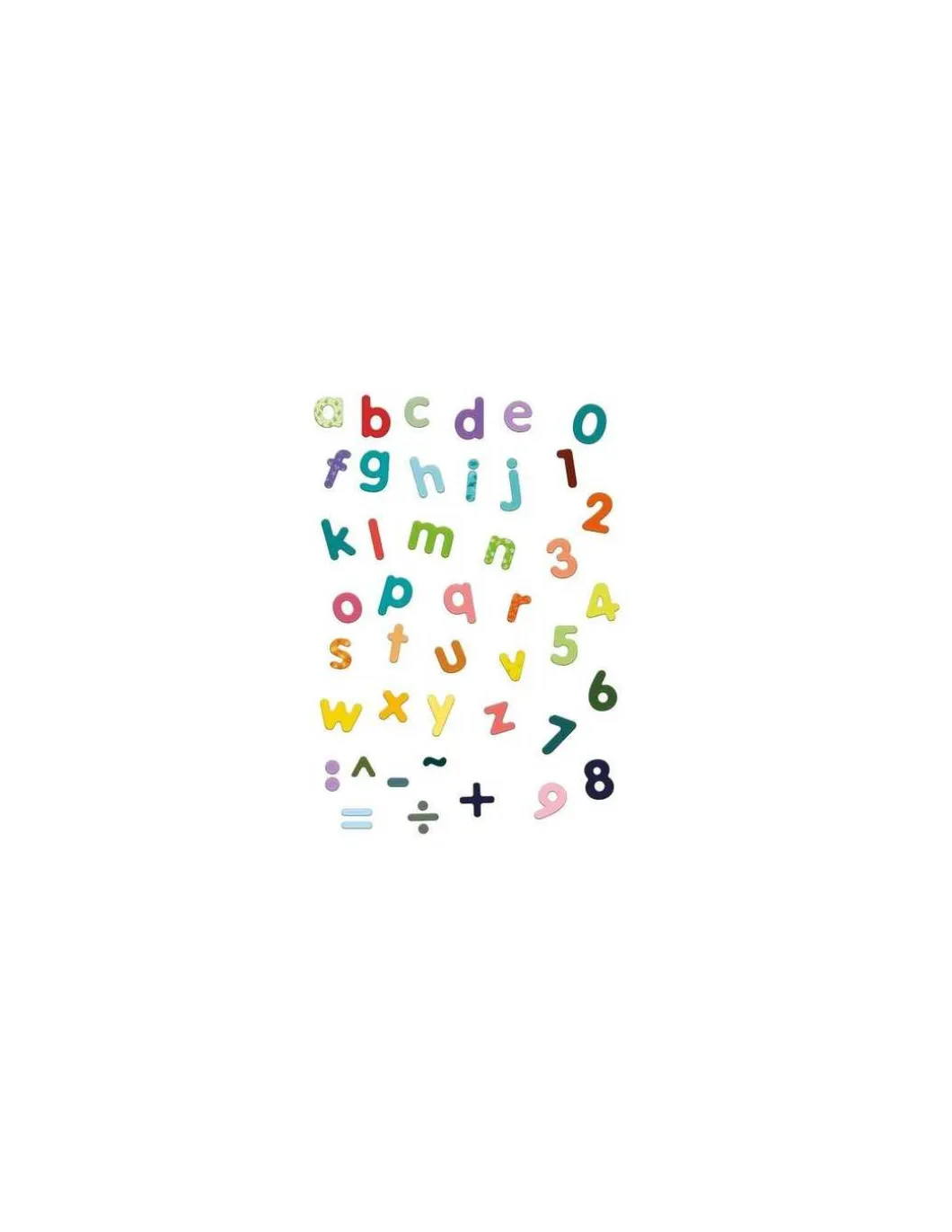 Magnets bois 80 lettres minuscules et chiffres - Jeujura