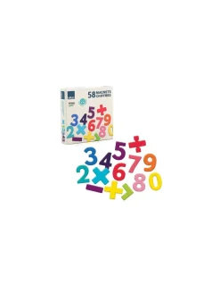 Magnets chiffres bois 58 pièces - Vilac