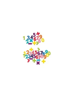 Magnets chiffres bois 58 pièces - Vilac