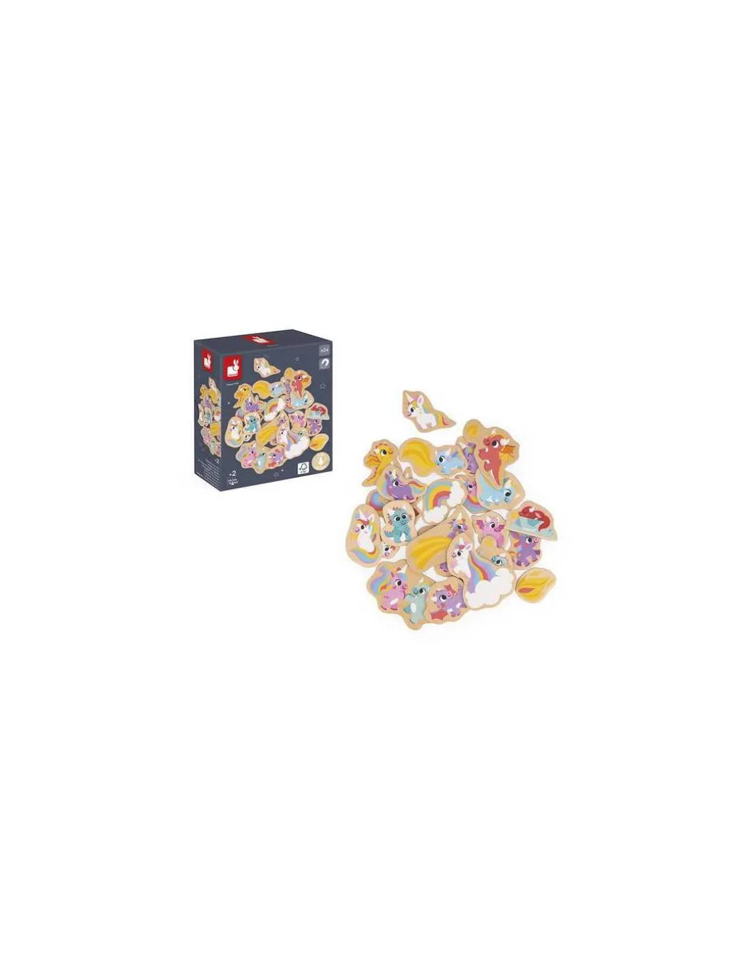 Magnets Licornes et dragons 24 pièces - Janod
