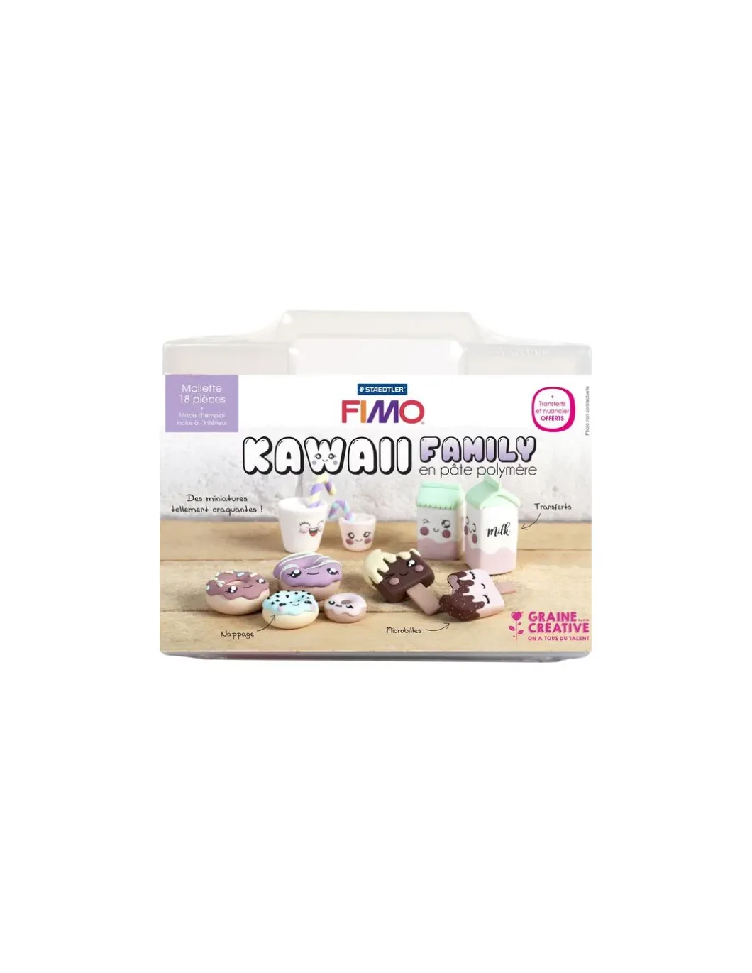 Mallette Kawaii family pâte FIMO - Graine créative