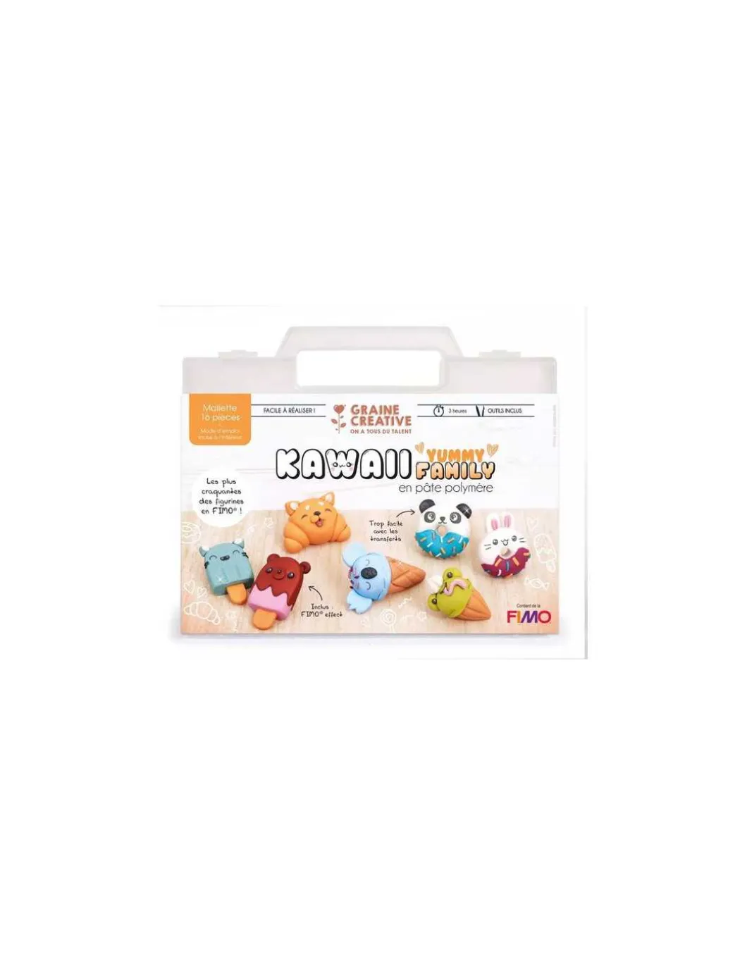 Mallette Kawaii Yummy family pâte FIMO - Graine créative