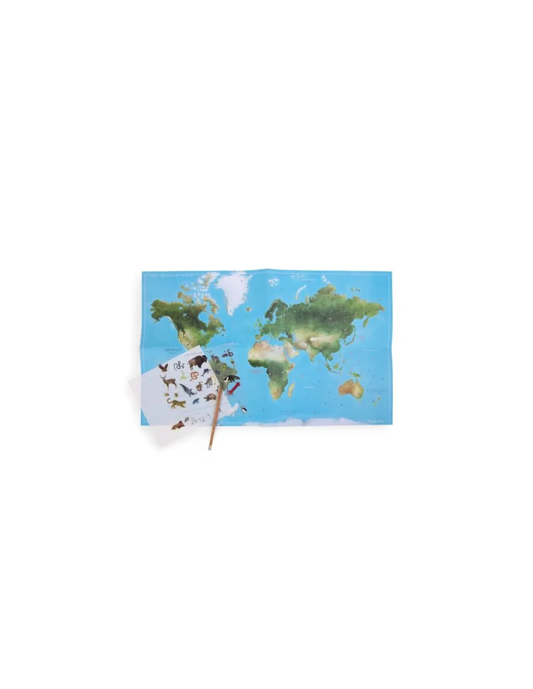 Mappemonde avec décalcomanies Tout autour du monde - Moulin Roty