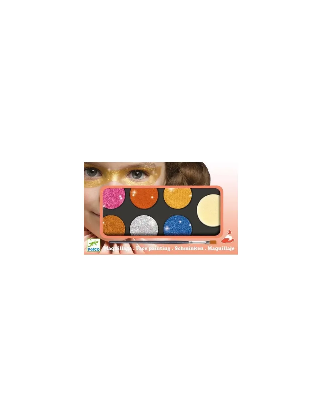 Maquillage palette 6 couleurs effet métal - Djeco