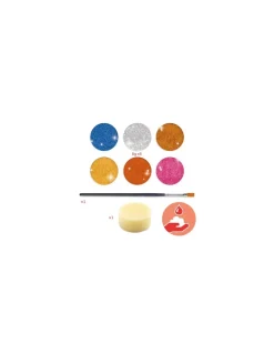 Maquillage palette 6 couleurs effet métal - Djeco