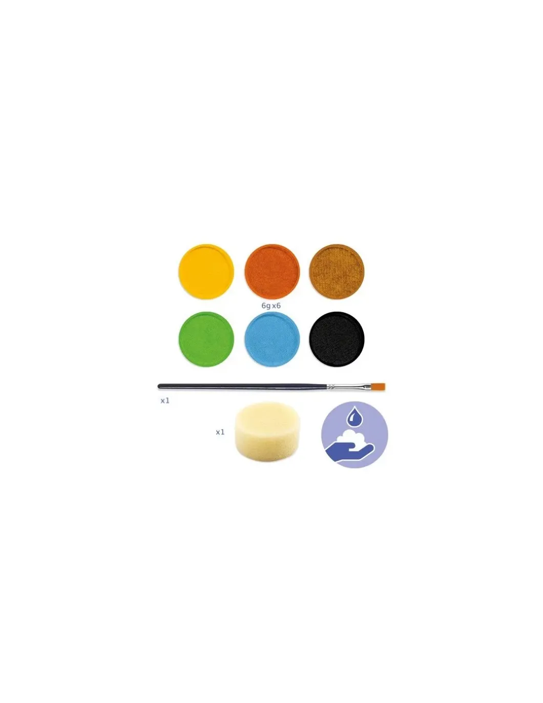 Maquillage palette 6 couleurs nature - Djeco