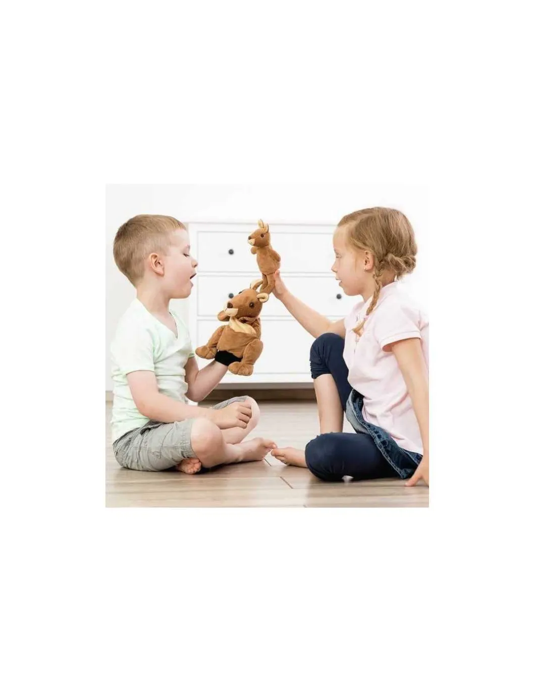 Marionnette maman et son petit "Kanga & Juju"
