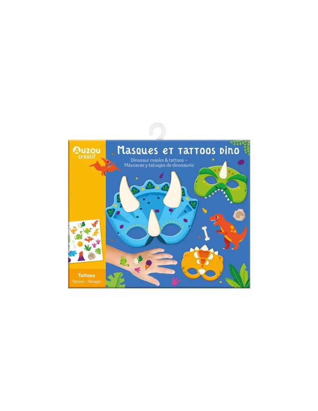 Masques et tatoos dino - Auzou