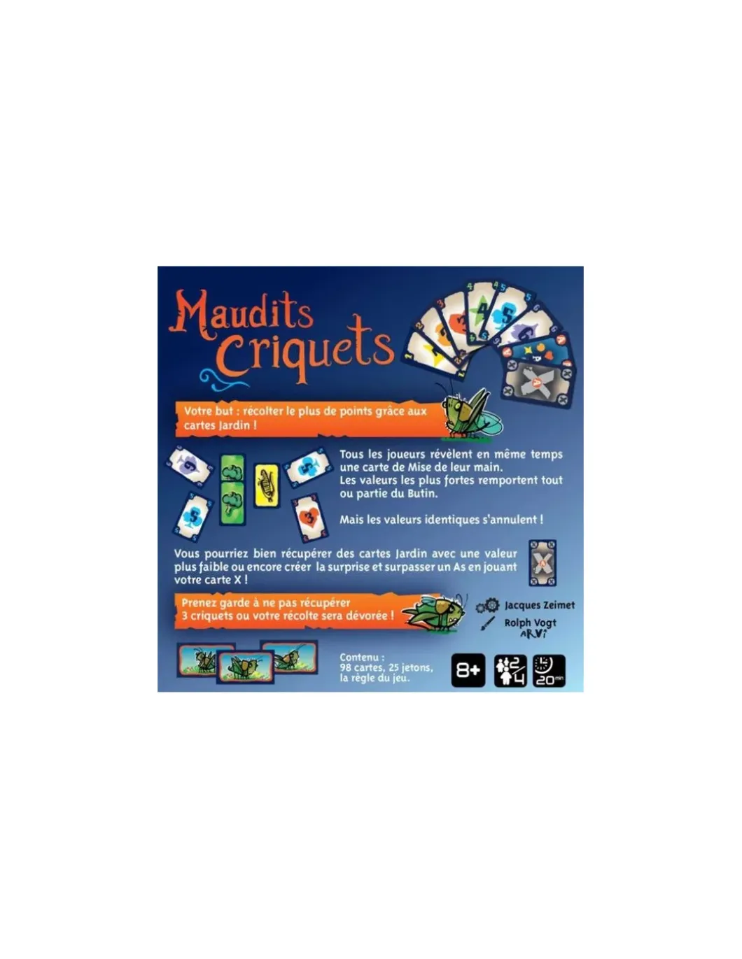 Maudits criquets - jeu Gigamic