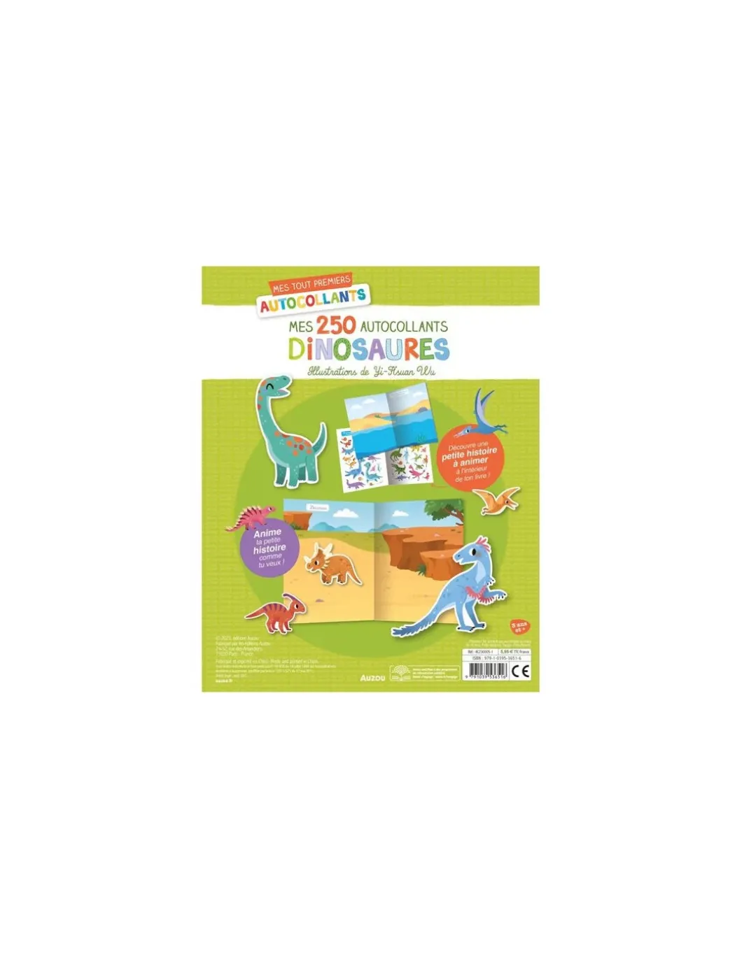 Mes 250 Autocollants Dinosaures - Auzou