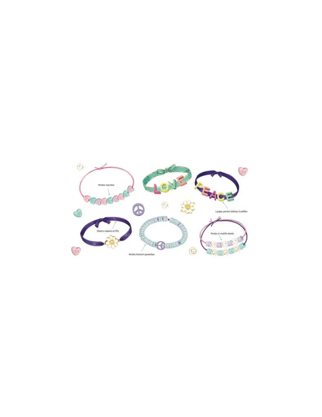 Mes bracelets Peace and Love - Auzou