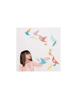 Mobile en papier oiseaux multicolores - Djeco