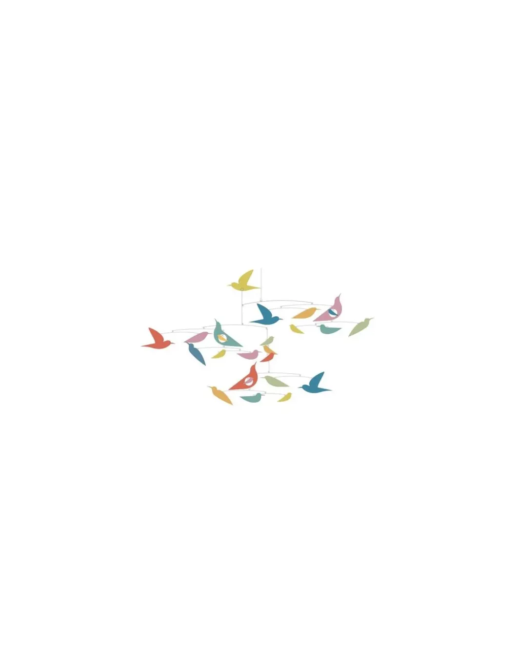 Mobile en papier oiseaux multicolores - Djeco