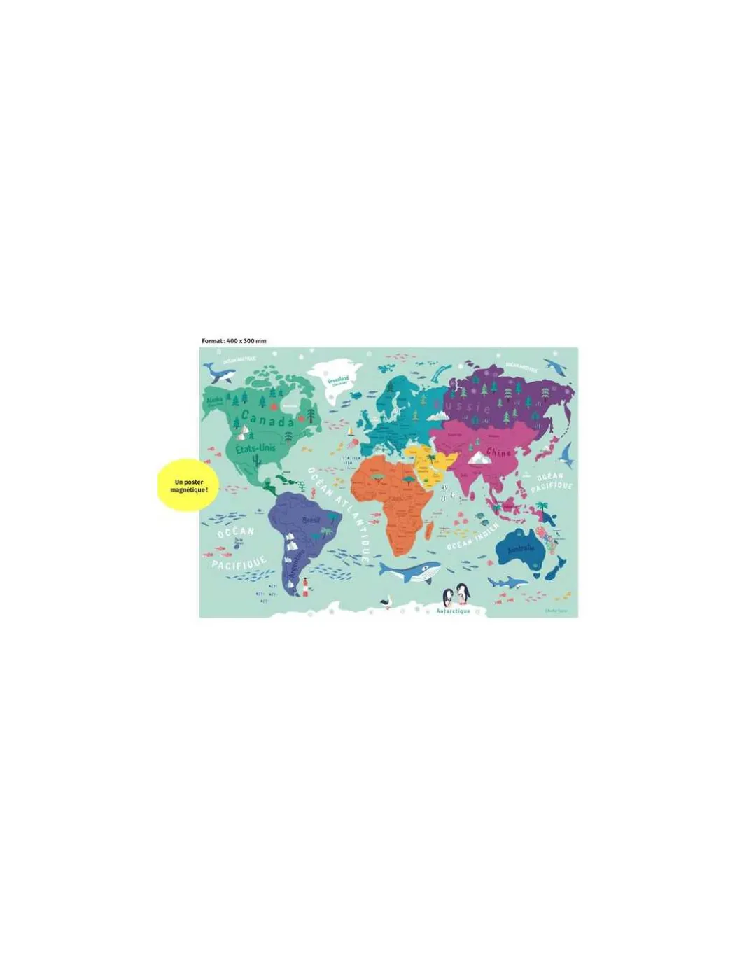Mon atlas du monde aimanté - Auzou