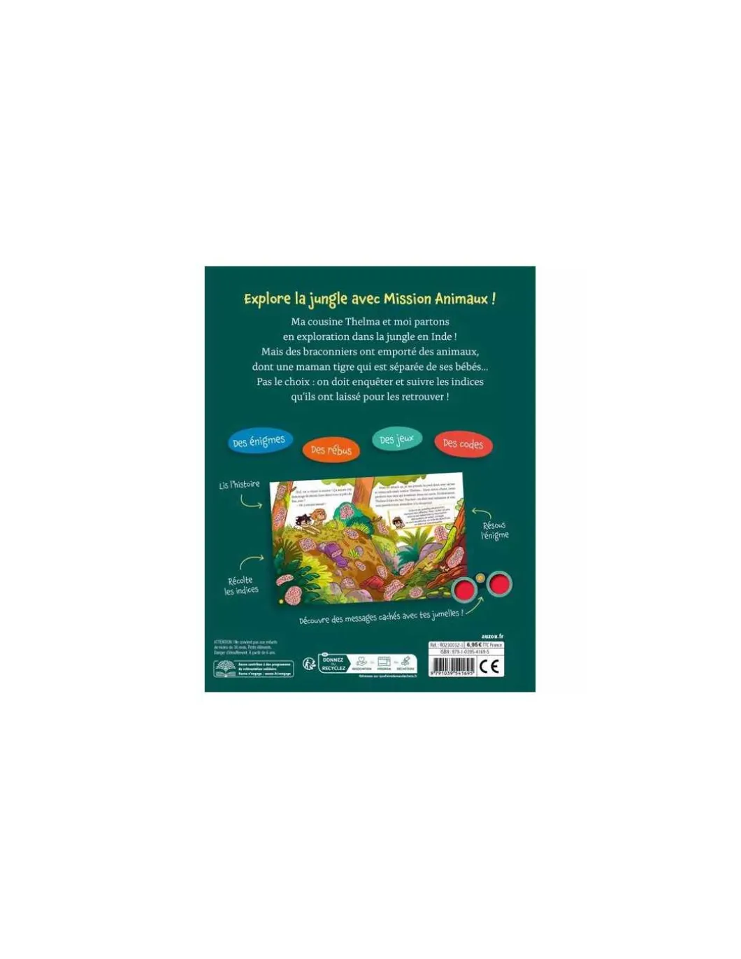 Mon roman énigme - mission animaux - Auzou