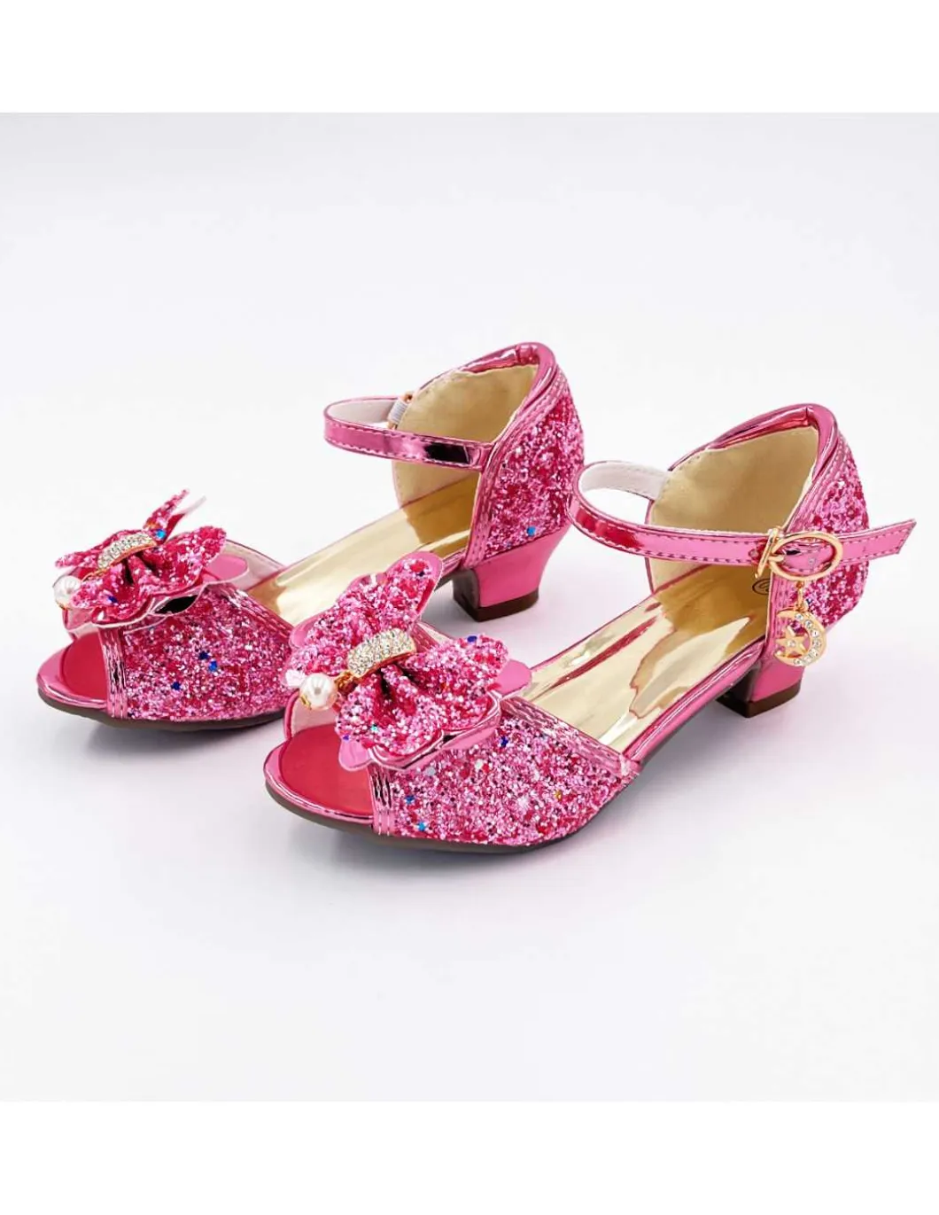 Mules à Nœuds et Paillette Rose 5 - 7 ans - Labay