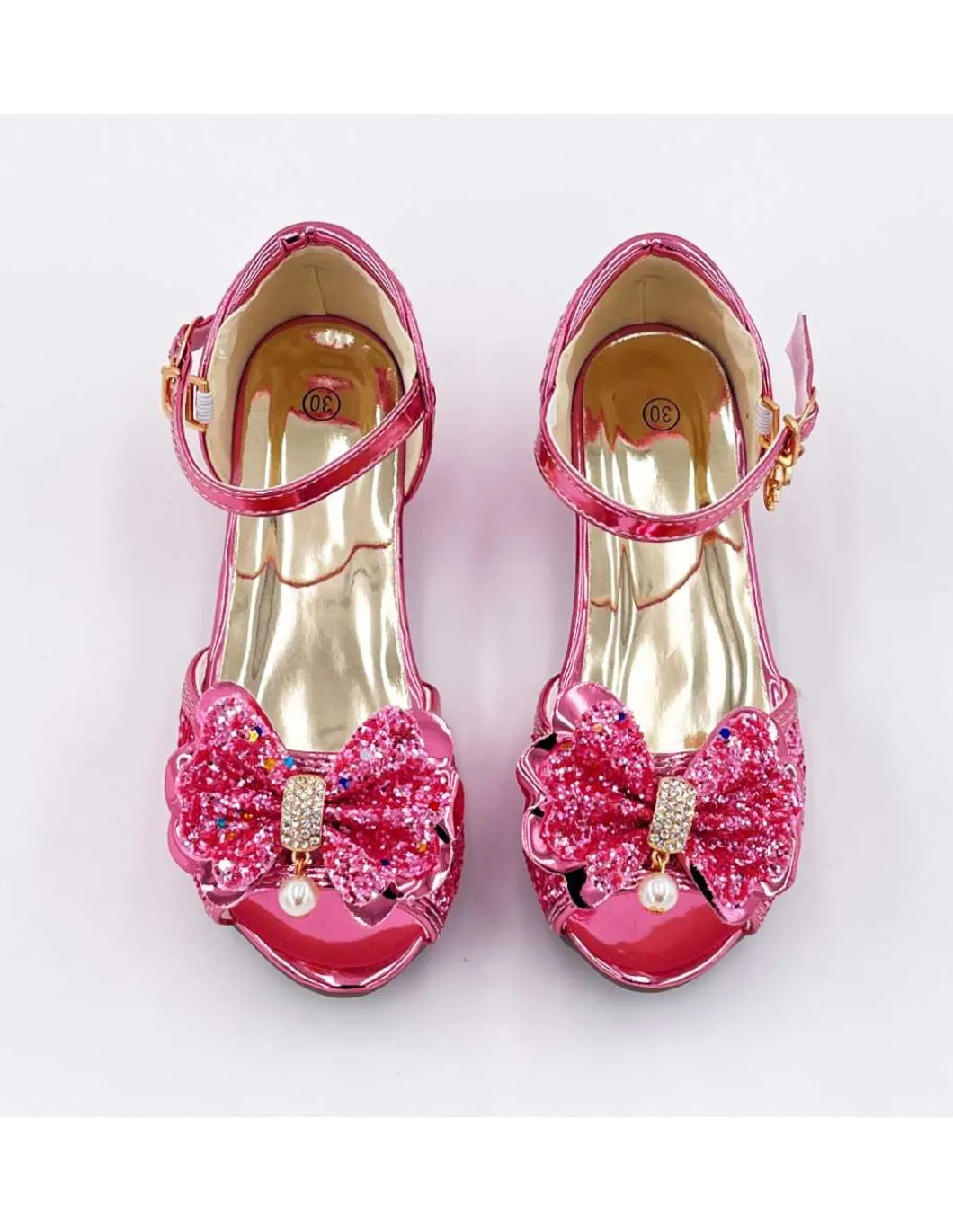 Mules à Nœuds et Paillette Rose 3 - 4 ans - Labay