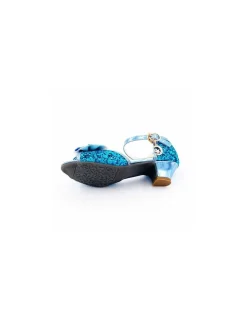 Mules à Nœuds et Paillette bleu 5 - 7 ans - Labay