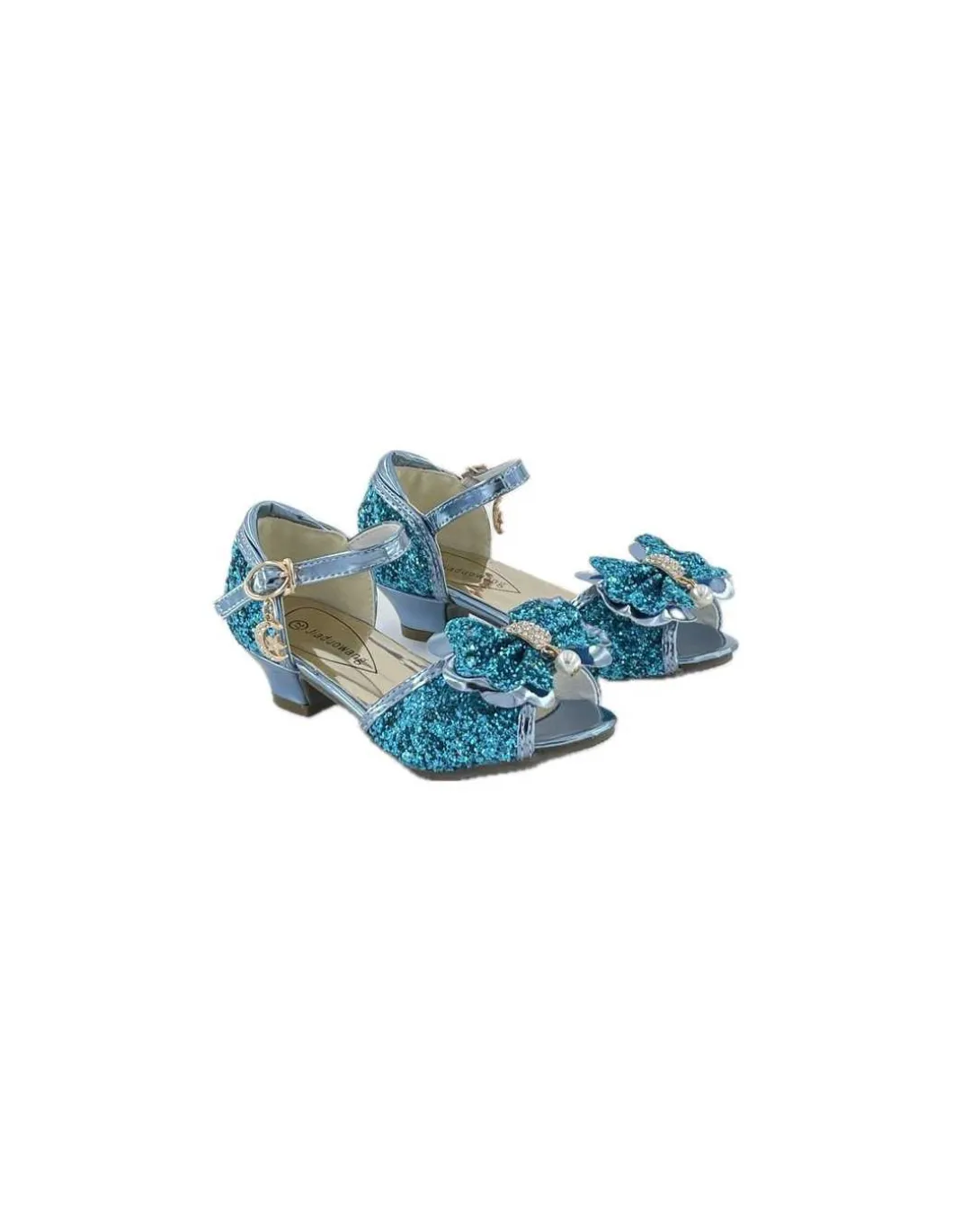 Mules à Nœuds et Paillette Bleu 3 - 4 ans - Labay
