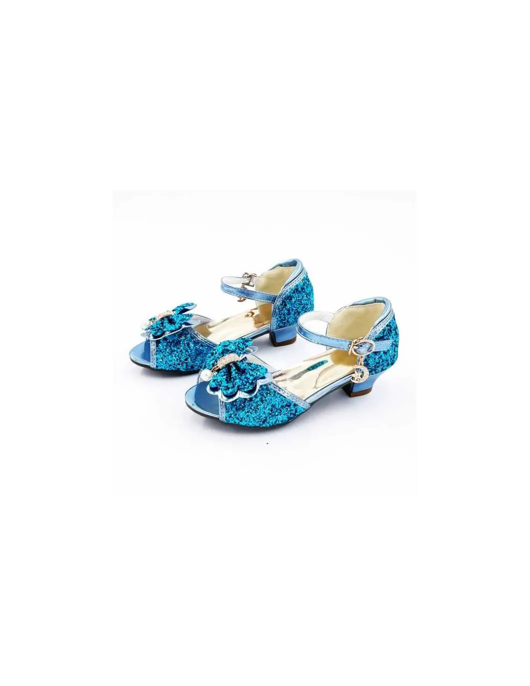 Mules à Nœuds et Paillette Bleu 3 - 4 ans - Labay