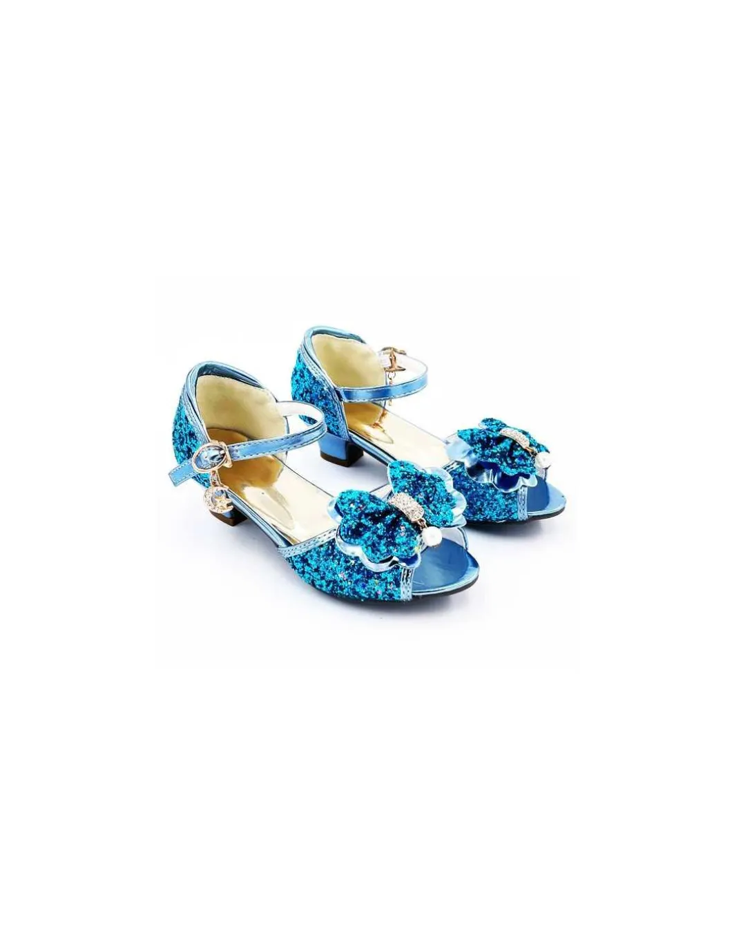 Mules à Nœuds et Paillette Bleu 3 - 4 ans - Labay