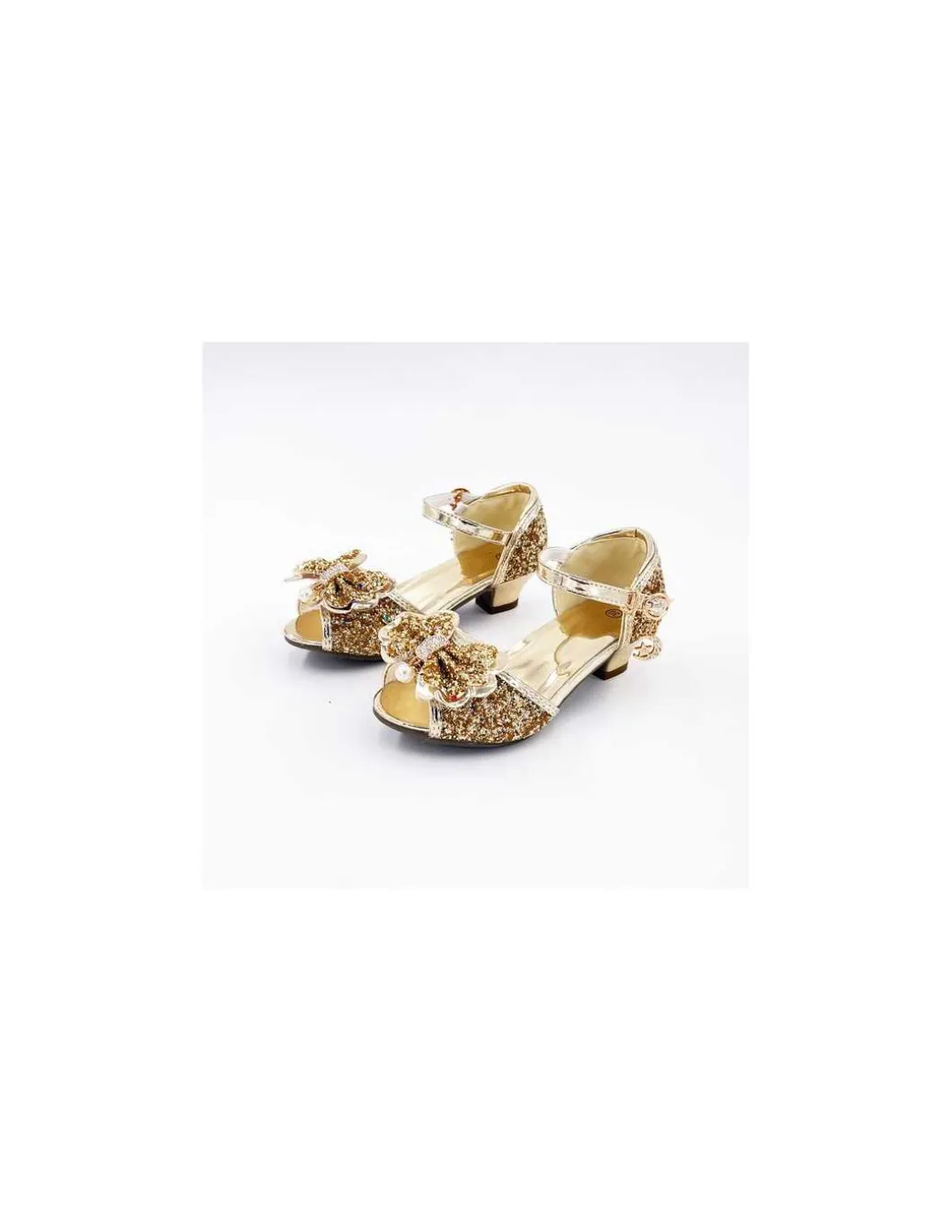 Mules à Nœuds et Paillette dorée 3 - 4 ans - Labay