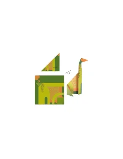 Origami facile dinosaures - Djeco