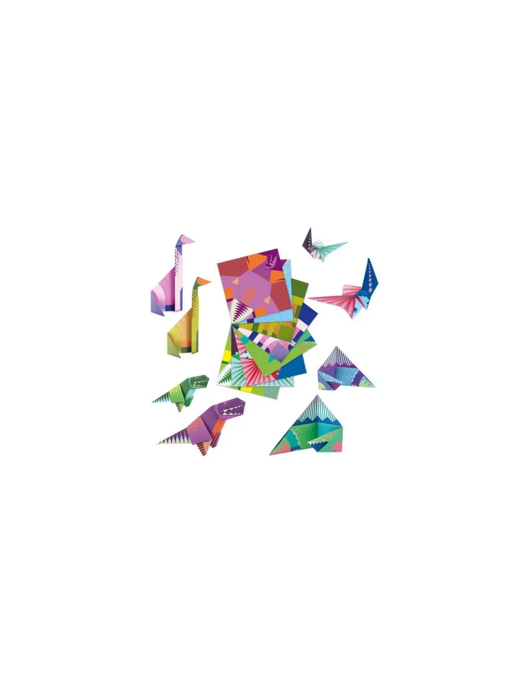 Origami facile dinosaures - Djeco