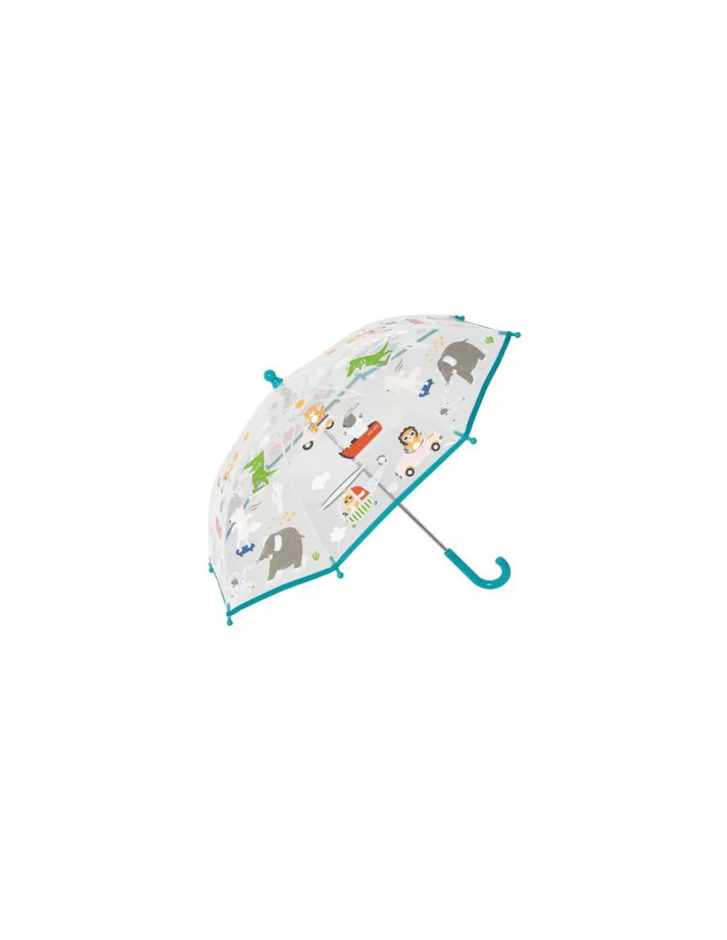 Parapluie animaux et transports transparent et magique - Little L