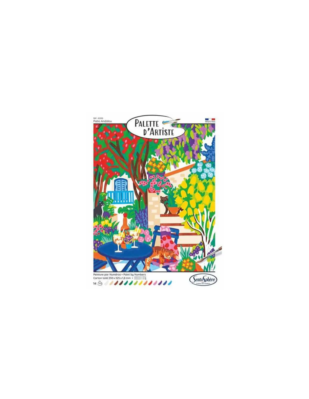Peinture par numéros Patio Andalou Palette d'artiste - Sentosphère