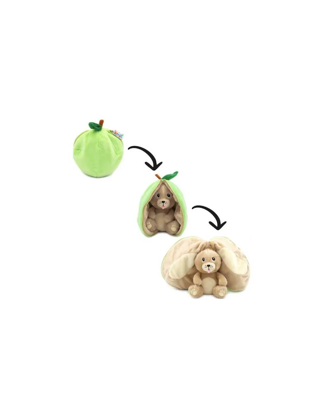 Peluche Crocket le chien pomme - Flipetz by Déglingos