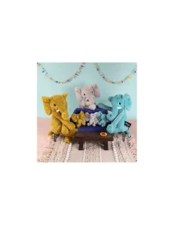 Peluche Dimoitou l'éléphant aqua - Les Ptipotos by Déglingos
