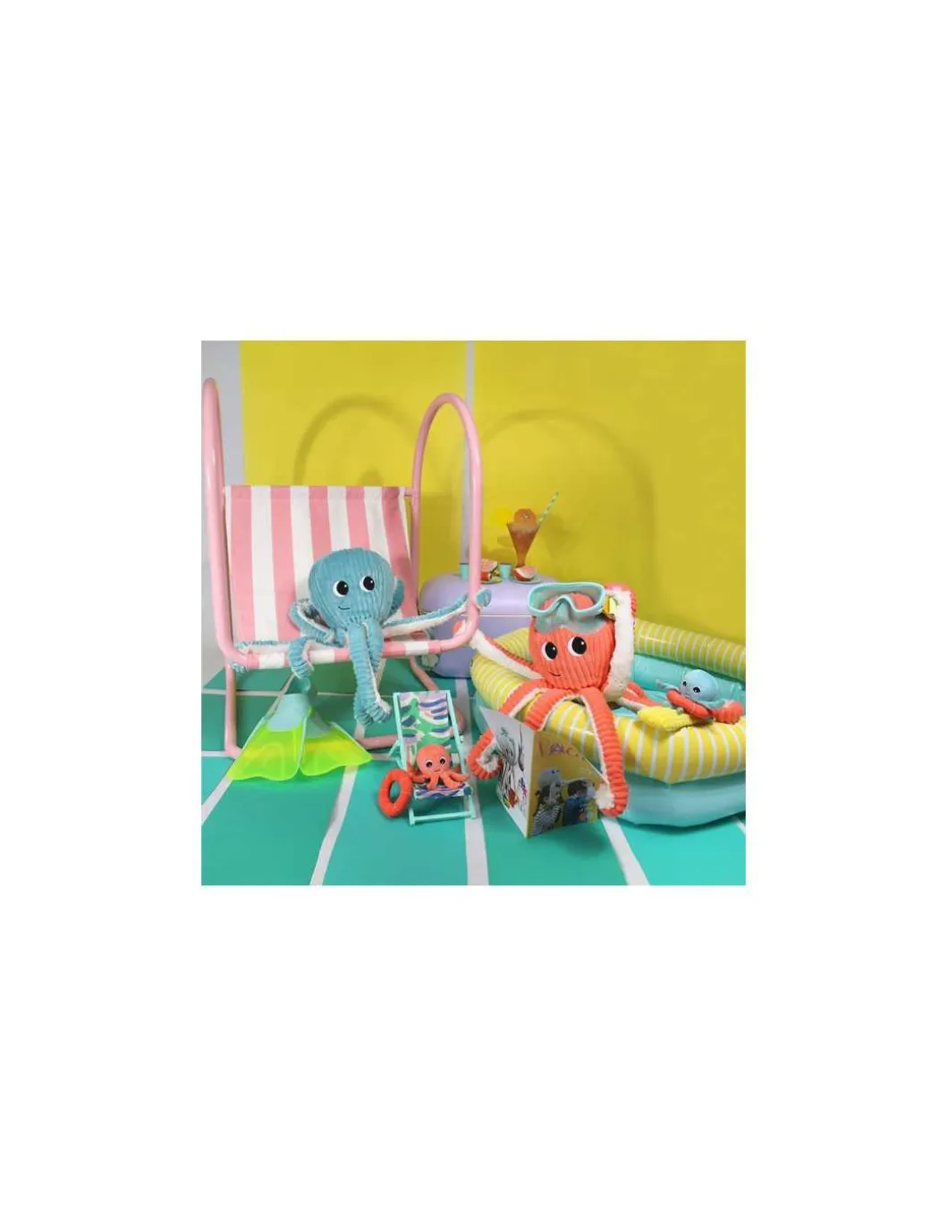 Peluche Filou la pieuvre aqua - Les Ptipotos by Déglingos