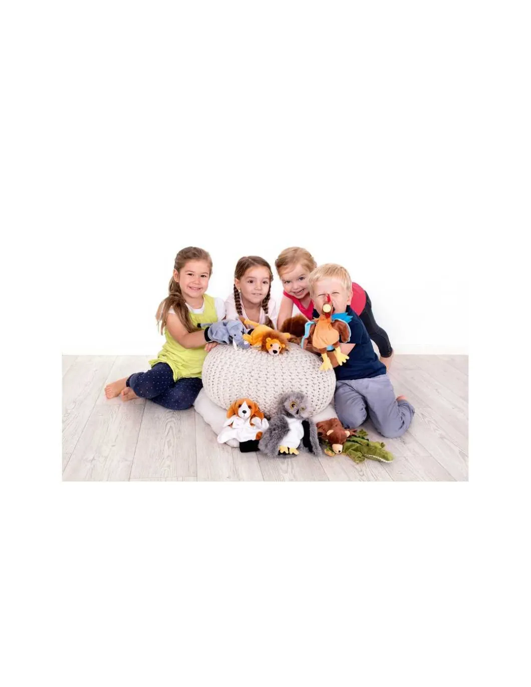 Peluche gant marionnette grenouille