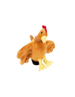 Peluche gant marionnette poule